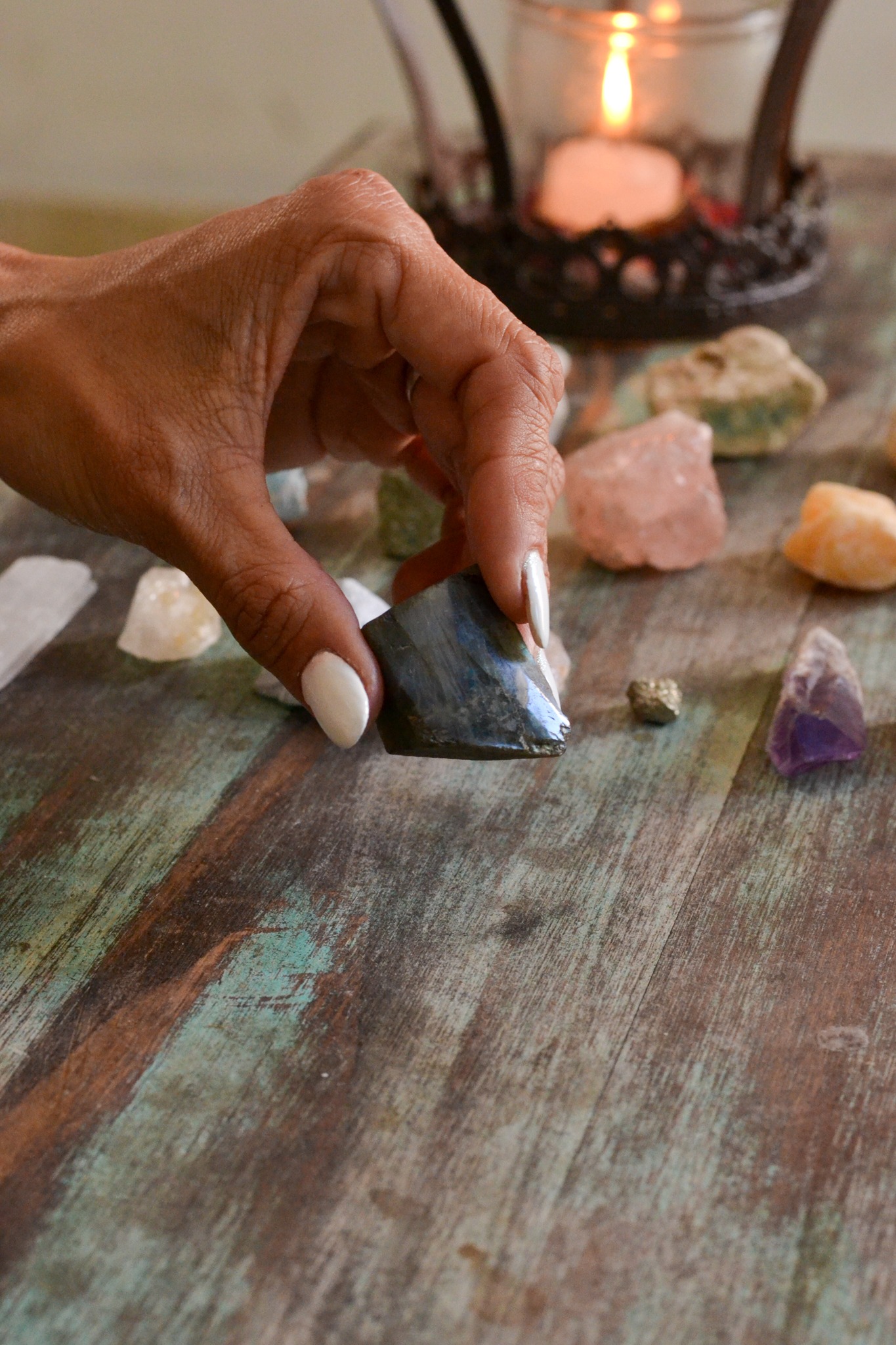 Detalle de una sesión de Reiki en Sankalpa